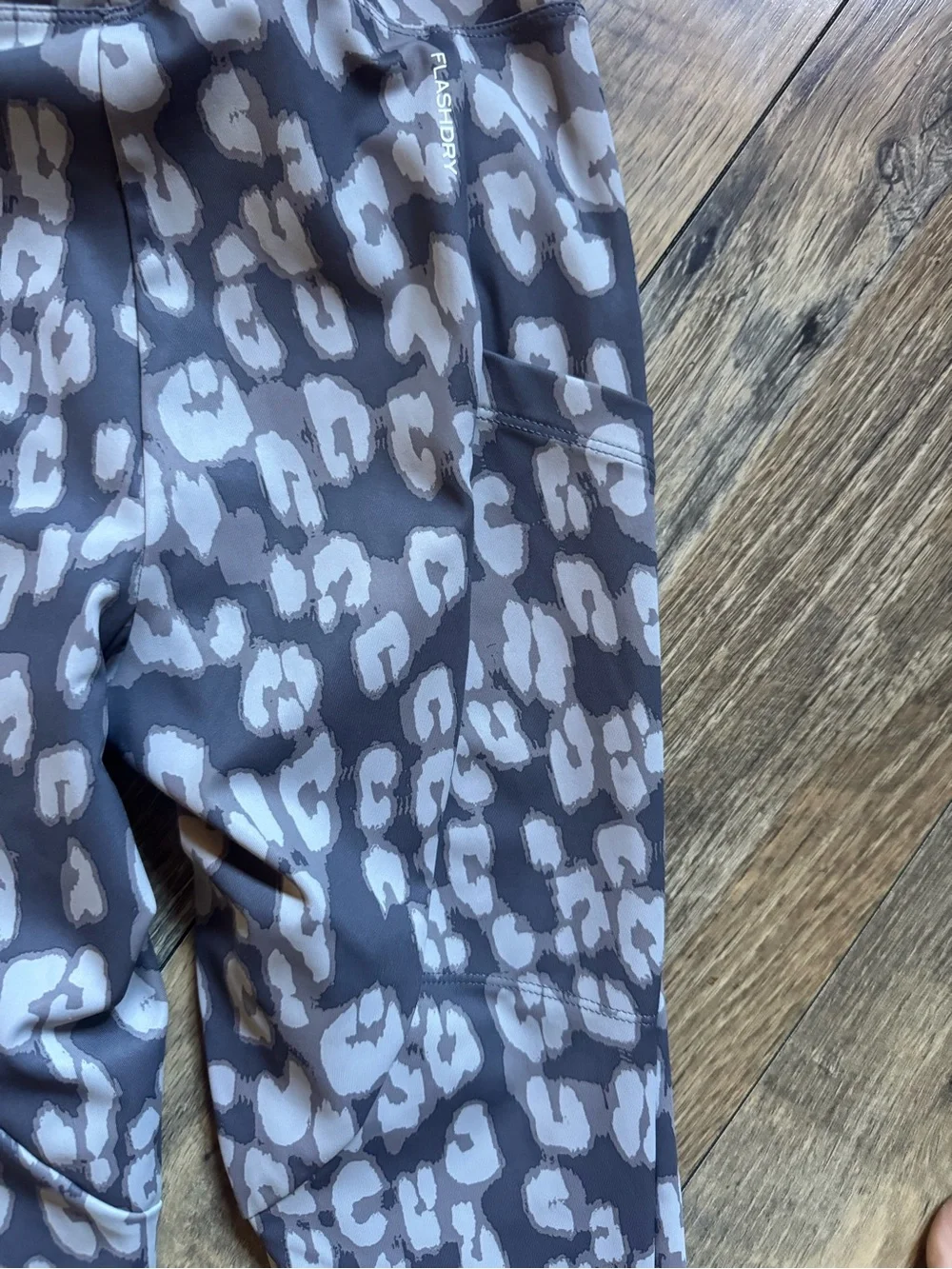The North Face Gray Leopard-Print Kids Leggings
